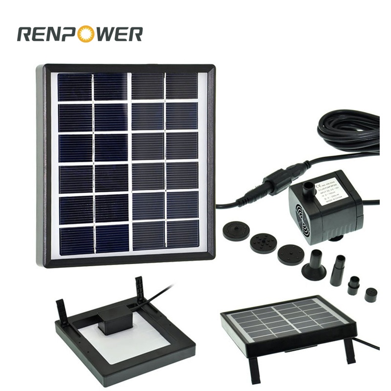 Miniatura da giardino solare Pompa di fontana da 1,5 W DC